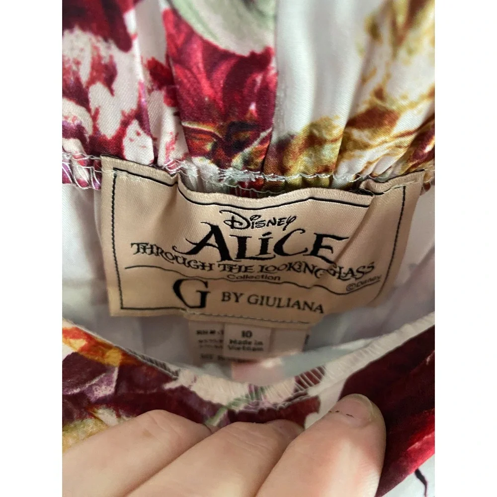 G by Giuliana Disney Alice Through the Looking Glass Floral Pant Set Large 10